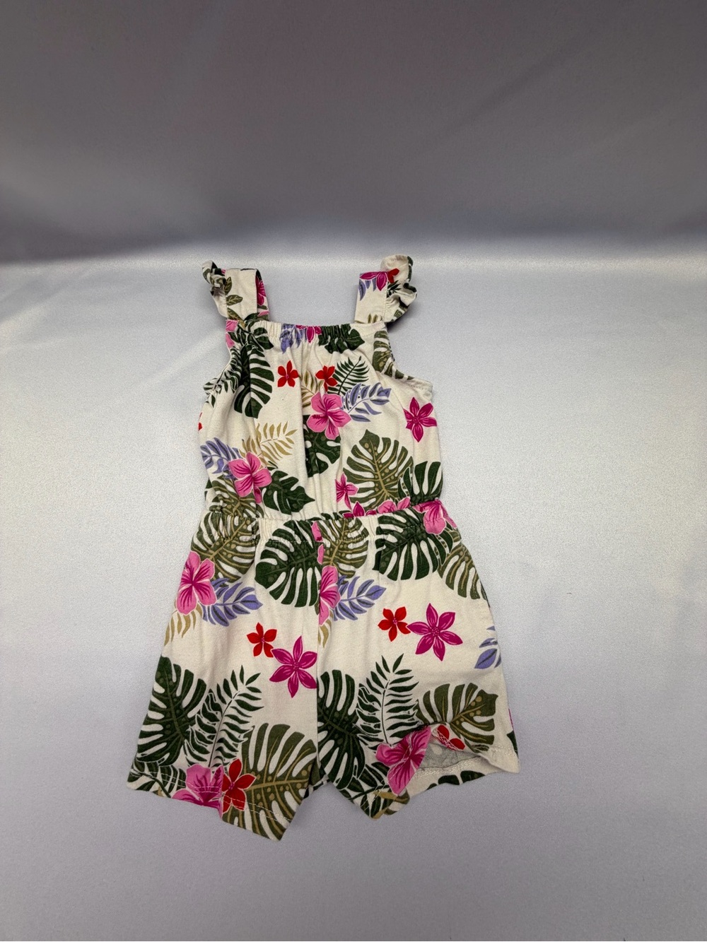 Wonder Nation Baby Girl Tropical Floral Romper | GUC | 12M